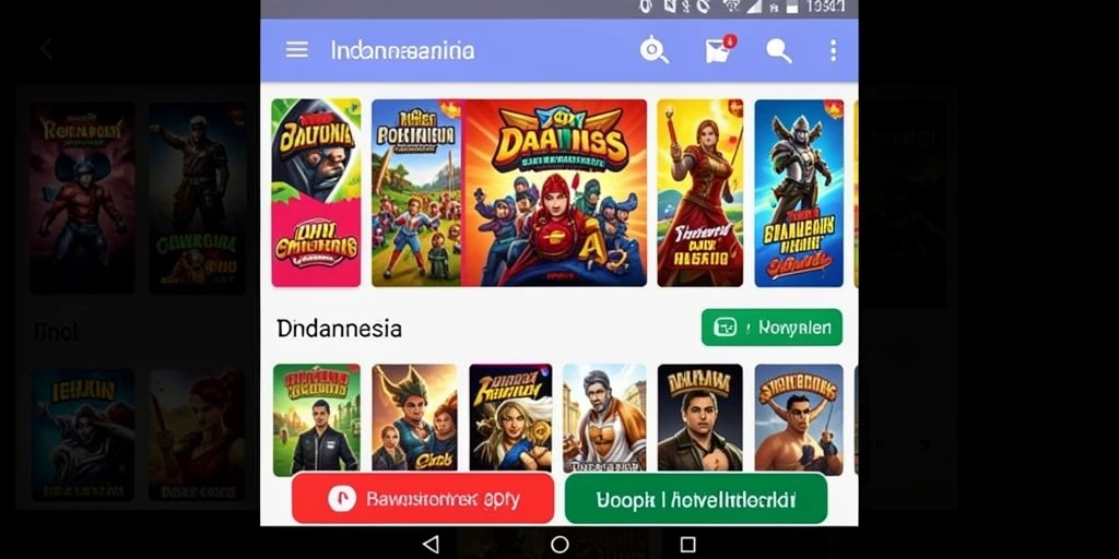 Tampilan awal game dengan menu interaktif.